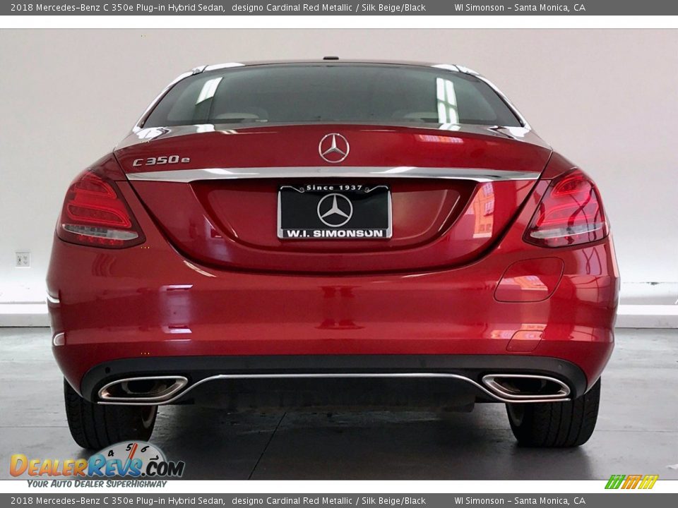2018 Mercedes-Benz C 350e Plug-in Hybrid Sedan designo Cardinal Red Metallic / Silk Beige/Black Photo #3