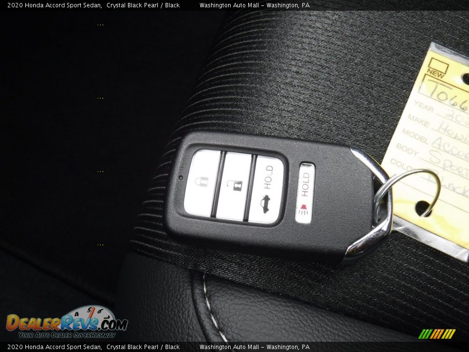 2020 Honda Accord Sport Sedan Crystal Black Pearl / Black Photo #24