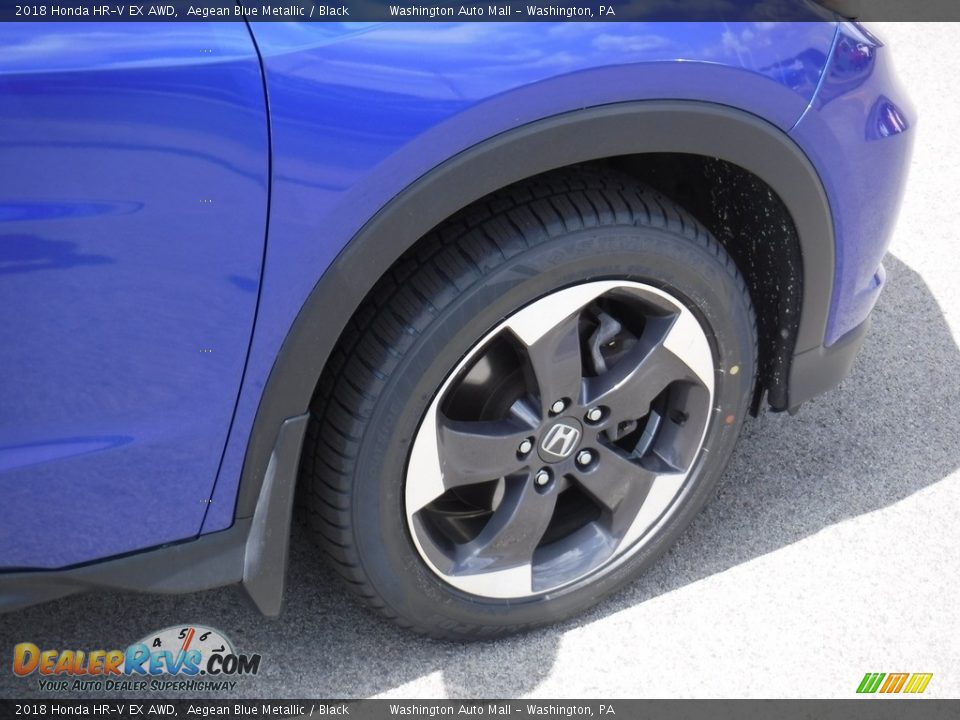 2018 Honda HR-V EX AWD Aegean Blue Metallic / Black Photo #3