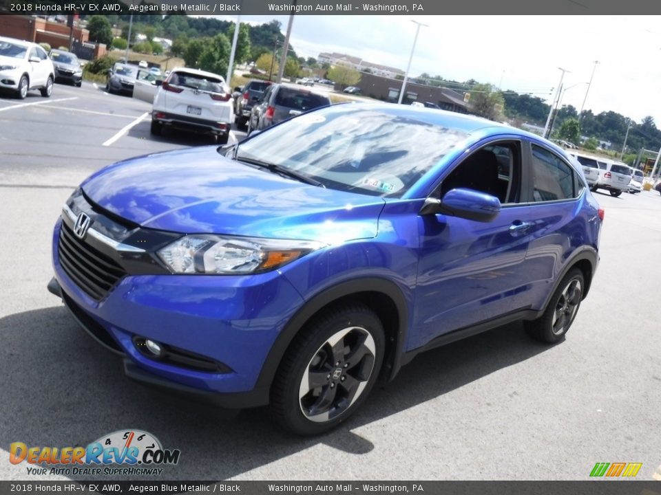 2018 Honda HR-V EX AWD Aegean Blue Metallic / Black Photo #6