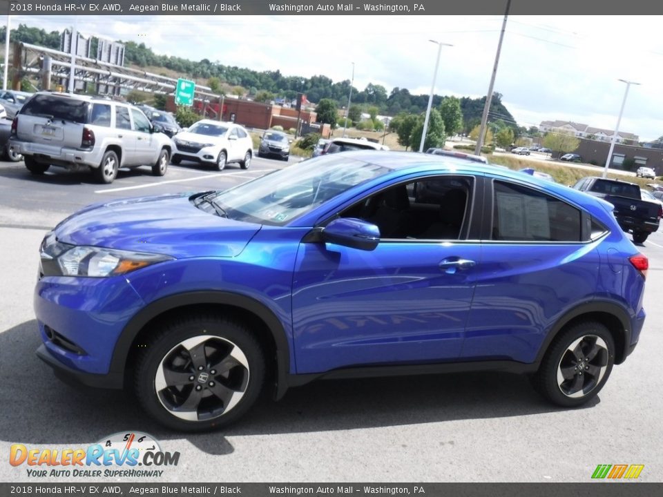 2018 Honda HR-V EX AWD Aegean Blue Metallic / Black Photo #7