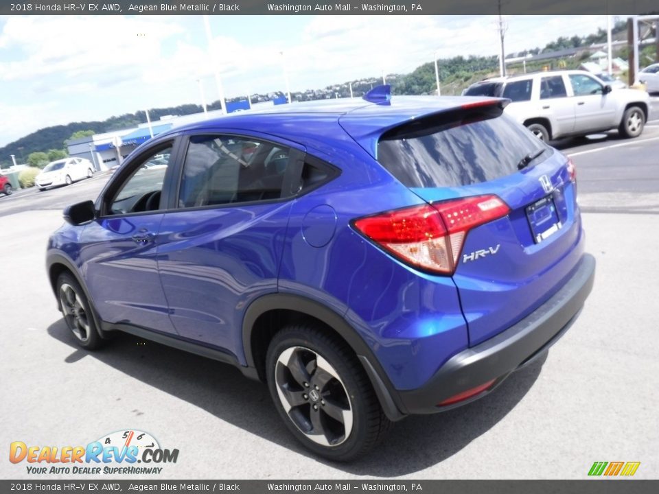 2018 Honda HR-V EX AWD Aegean Blue Metallic / Black Photo #8