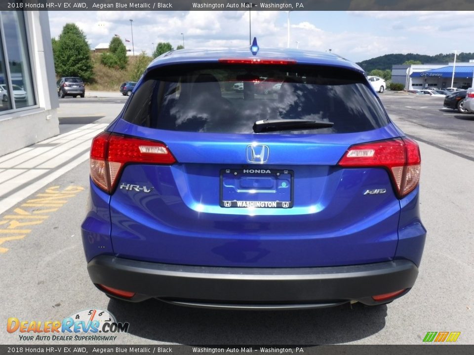 2018 Honda HR-V EX AWD Aegean Blue Metallic / Black Photo #9