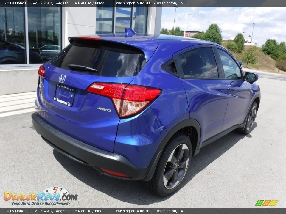 2018 Honda HR-V EX AWD Aegean Blue Metallic / Black Photo #10