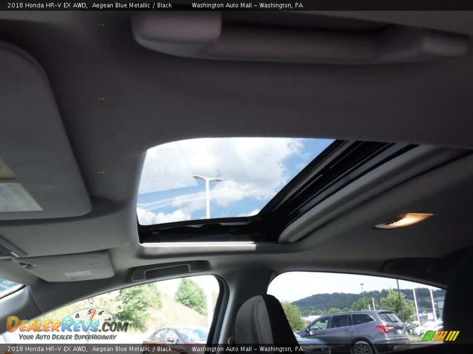 2018 Honda HR-V EX AWD Aegean Blue Metallic / Black Photo #12