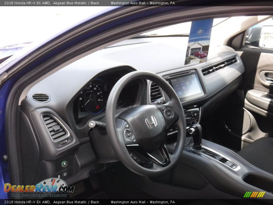 2018 Honda HR-V EX AWD Aegean Blue Metallic / Black Photo #14