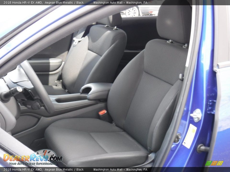2018 Honda HR-V EX AWD Aegean Blue Metallic / Black Photo #16