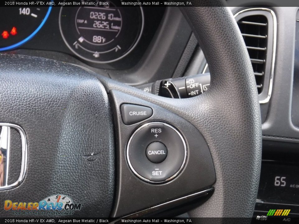 2018 Honda HR-V EX AWD Aegean Blue Metallic / Black Photo #22
