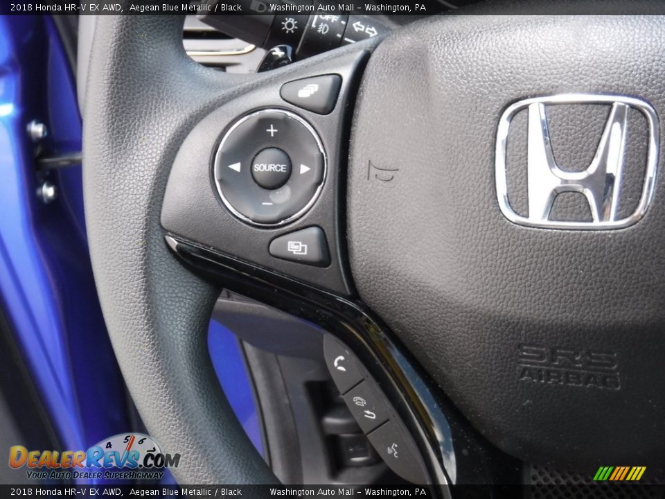 2018 Honda HR-V EX AWD Aegean Blue Metallic / Black Photo #23