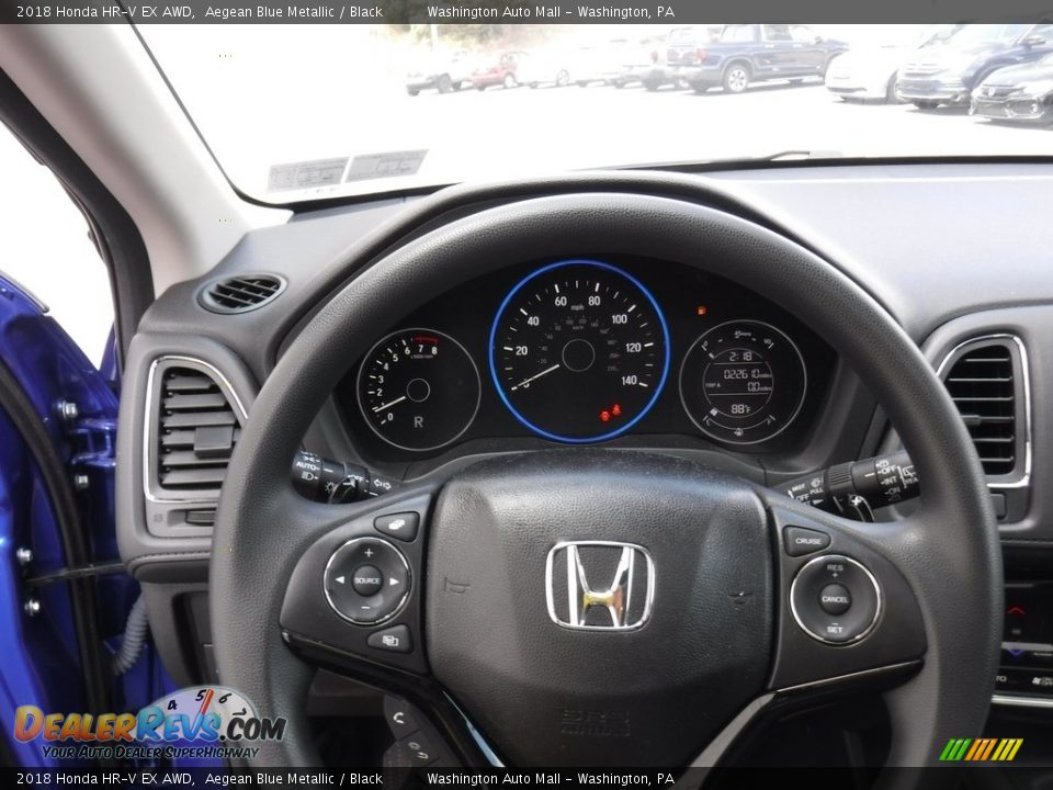 2018 Honda HR-V EX AWD Aegean Blue Metallic / Black Photo #25