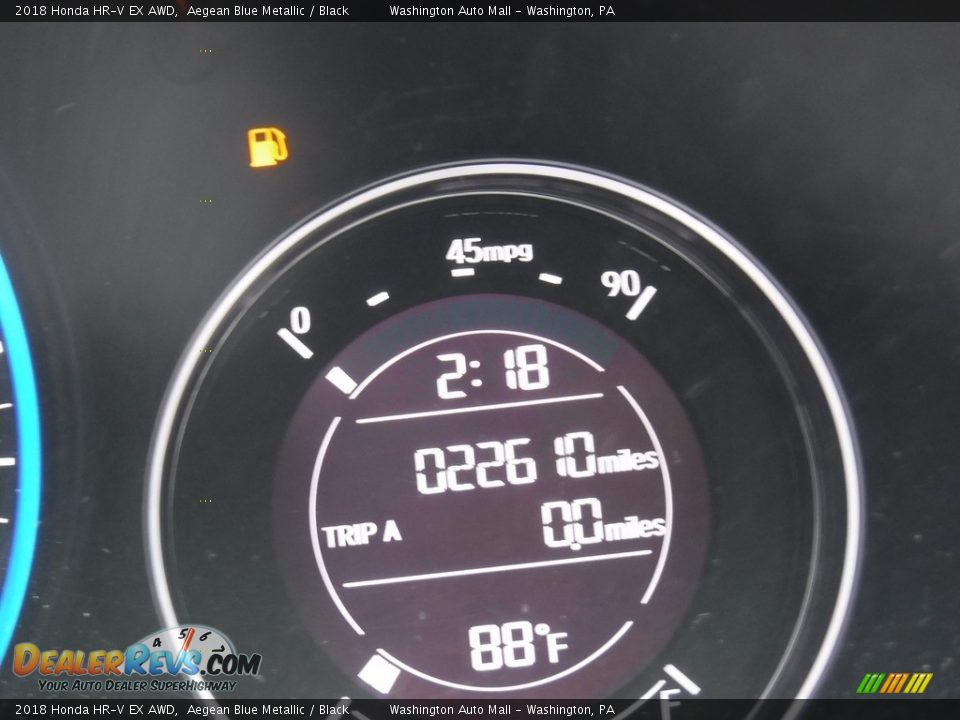 2018 Honda HR-V EX AWD Aegean Blue Metallic / Black Photo #33