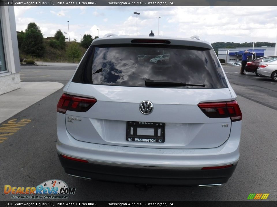 2018 Volkswagen Tiguan SEL Pure White / Titan Black Photo #9