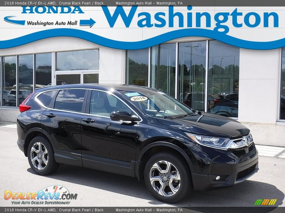 2018 Honda CR-V EX-L AWD Crystal Black Pearl / Black Photo #1