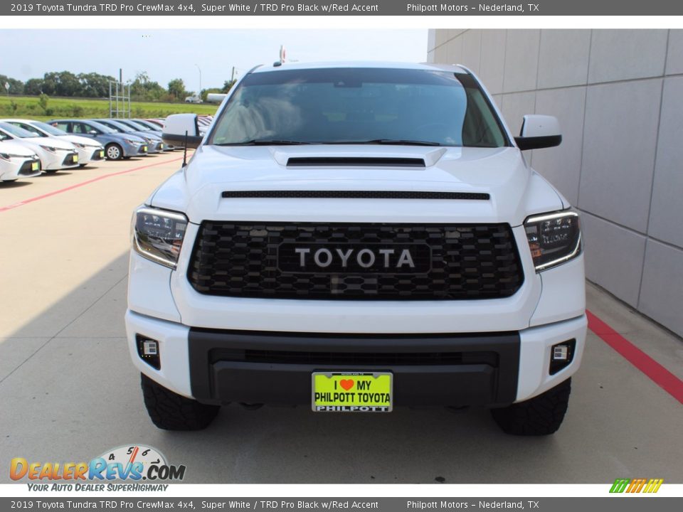 2019 Toyota Tundra TRD Pro CrewMax 4x4 Super White / TRD Pro Black w/Red Accent Photo #3