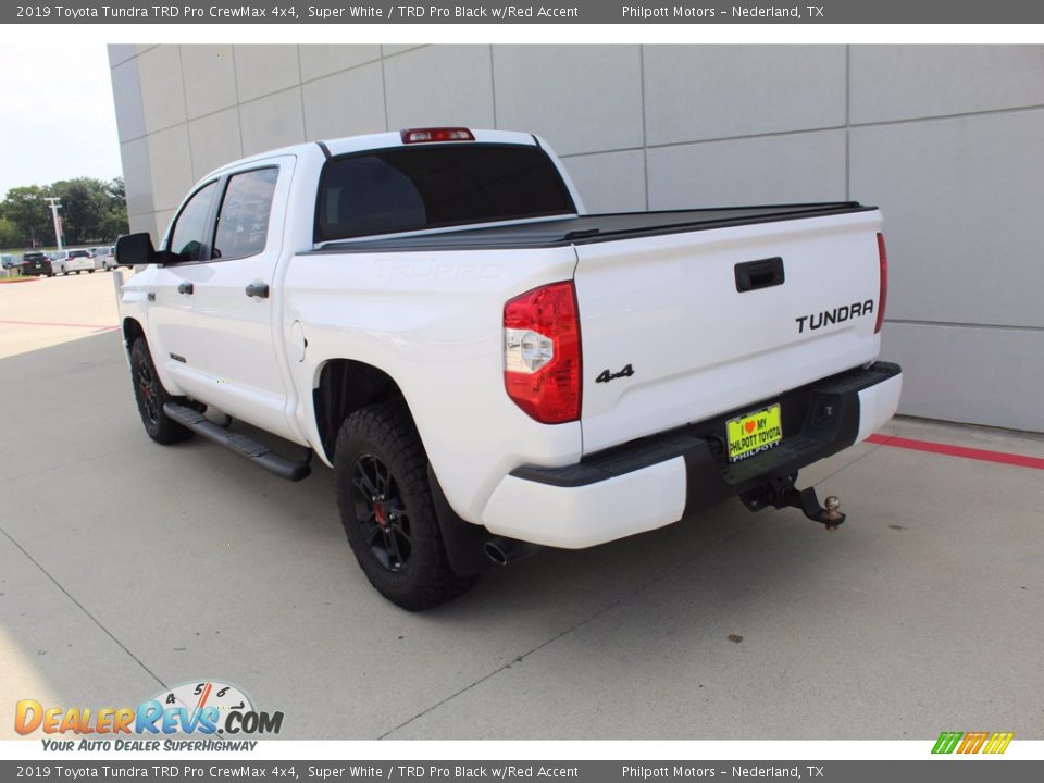 2019 Toyota Tundra TRD Pro CrewMax 4x4 Super White / TRD Pro Black w/Red Accent Photo #6