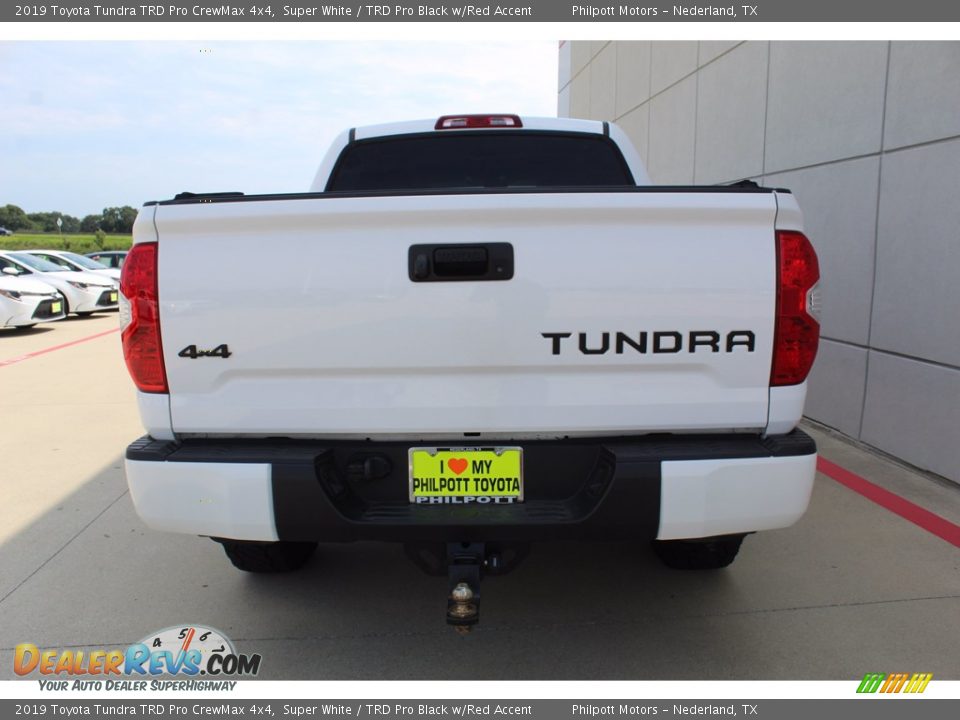 2019 Toyota Tundra TRD Pro CrewMax 4x4 Super White / TRD Pro Black w/Red Accent Photo #7