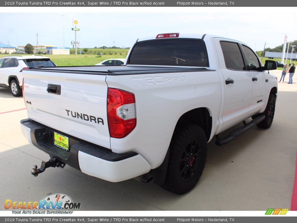 2019 Toyota Tundra TRD Pro CrewMax 4x4 Super White / TRD Pro Black w/Red Accent Photo #8