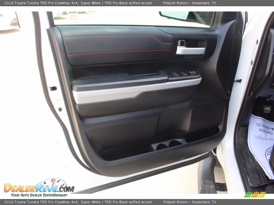 2019 Toyota Tundra TRD Pro CrewMax 4x4 Super White / TRD Pro Black w/Red Accent Photo #9