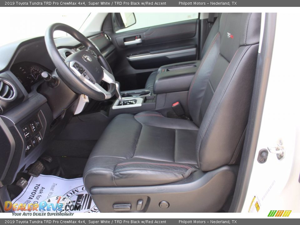 2019 Toyota Tundra TRD Pro CrewMax 4x4 Super White / TRD Pro Black w/Red Accent Photo #10