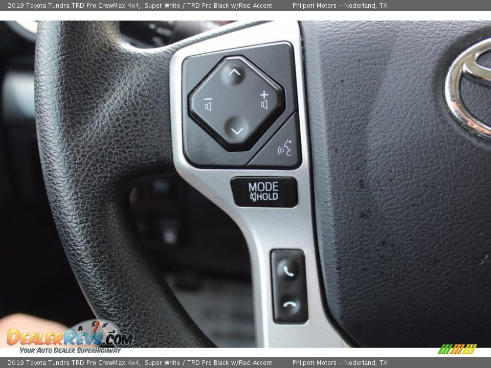 2019 Toyota Tundra TRD Pro CrewMax 4x4 Super White / TRD Pro Black w/Red Accent Photo #11