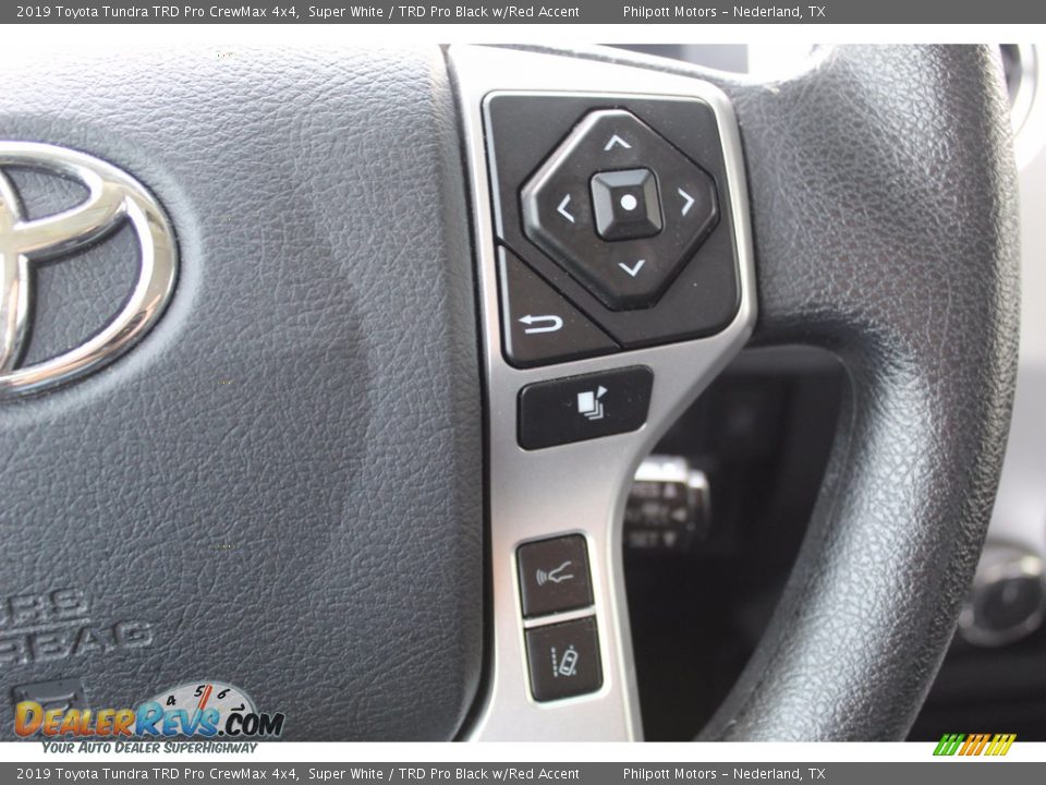 2019 Toyota Tundra TRD Pro CrewMax 4x4 Super White / TRD Pro Black w/Red Accent Photo #12