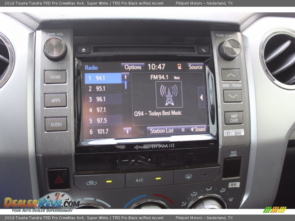 2019 Toyota Tundra TRD Pro CrewMax 4x4 Super White / TRD Pro Black w/Red Accent Photo #16