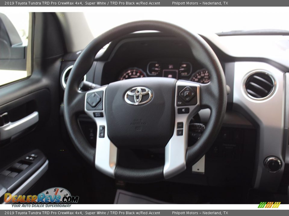 2019 Toyota Tundra TRD Pro CrewMax 4x4 Super White / TRD Pro Black w/Red Accent Photo #22