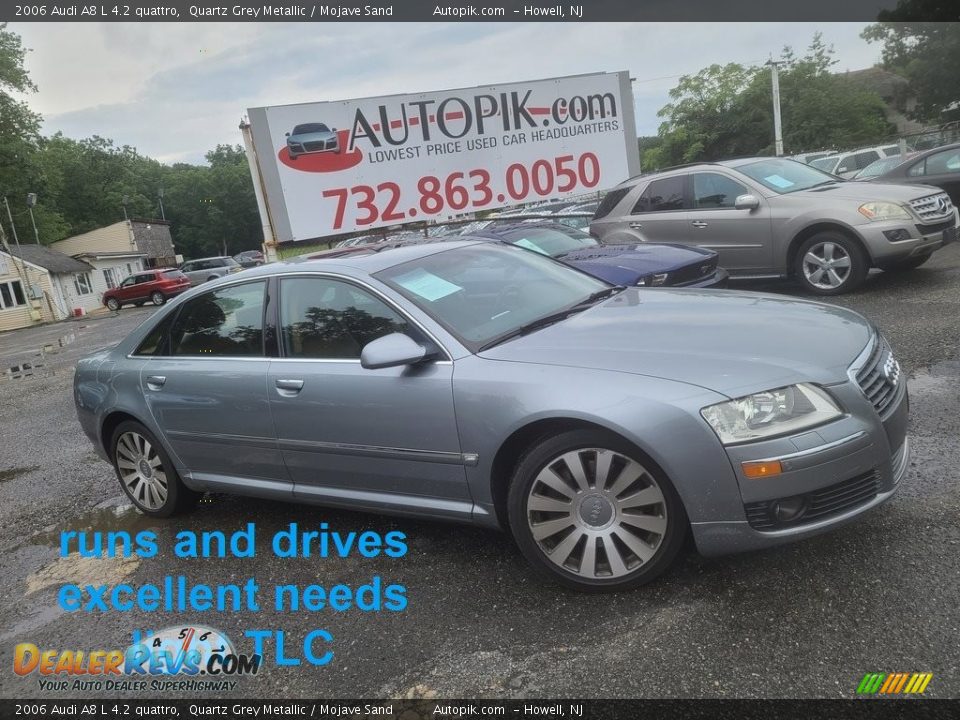 2006 Audi A8 L 4.2 quattro Quartz Grey Metallic / Mojave Sand Photo #1