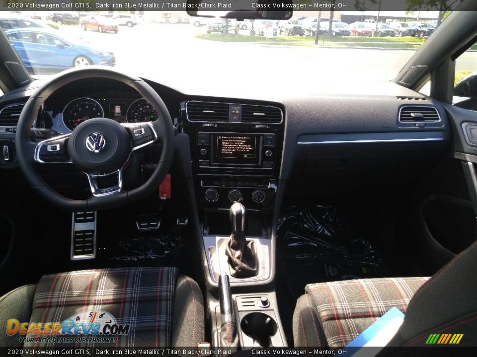 2020 Volkswagen Golf GTI S Dark Iron Blue Metallic / Titan Black/Clark Plaid Photo #3