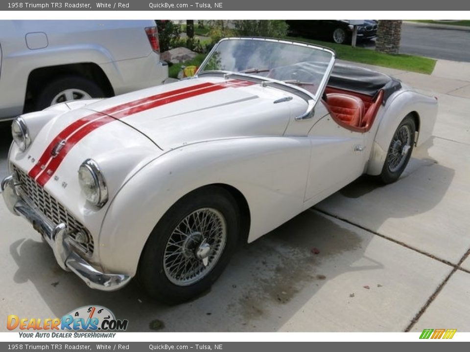 White 1958 Triumph TR3 Roadster Photo #4