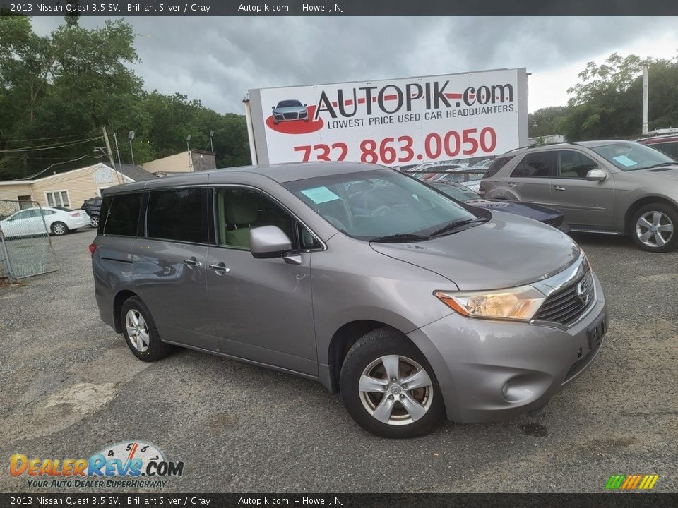 2013 Nissan Quest 3.5 SV Brilliant Silver / Gray Photo #1