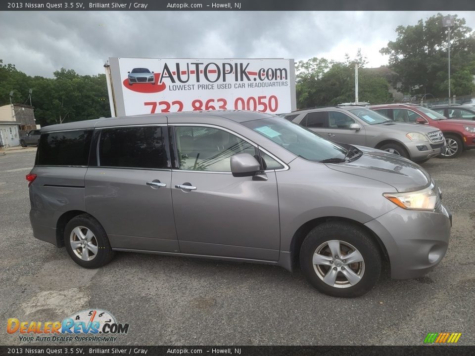 2013 Nissan Quest 3.5 SV Brilliant Silver / Gray Photo #2