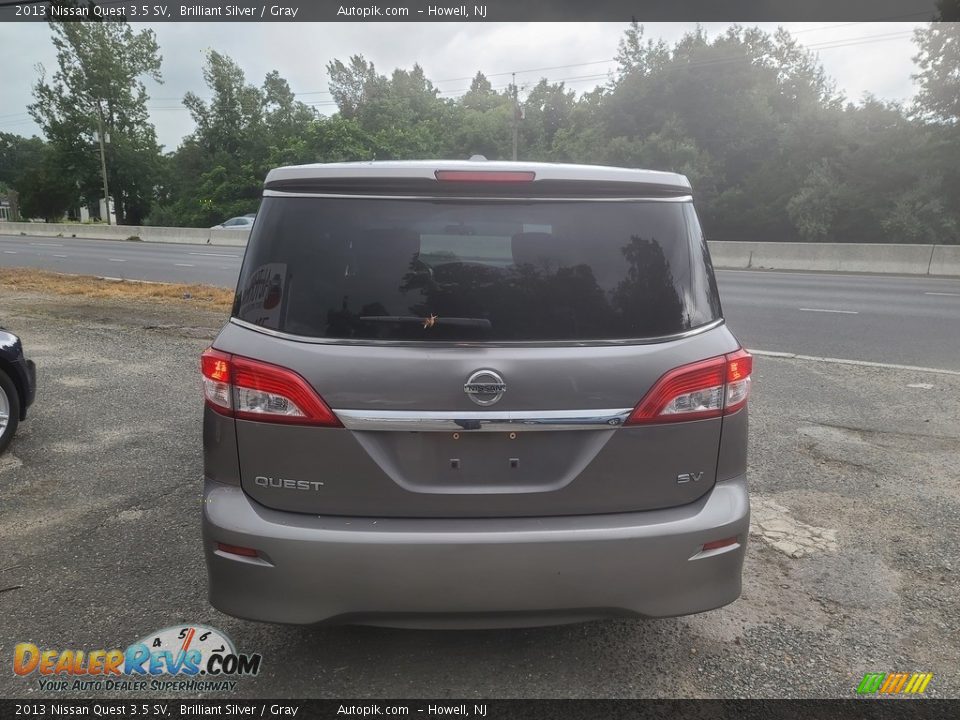 2013 Nissan Quest 3.5 SV Brilliant Silver / Gray Photo #4