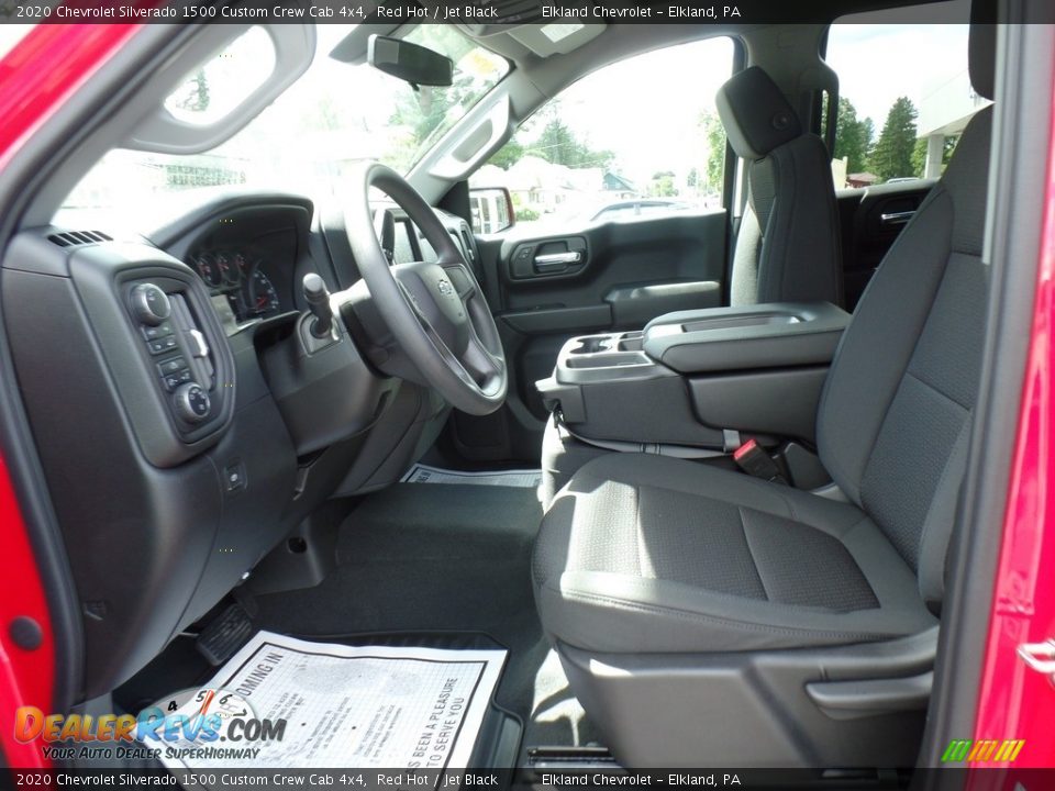 2020 Chevrolet Silverado 1500 Custom Crew Cab 4x4 Red Hot / Jet Black Photo #19