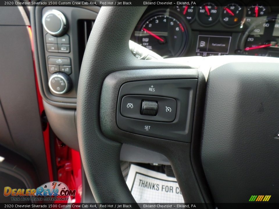 2020 Chevrolet Silverado 1500 Custom Crew Cab 4x4 Red Hot / Jet Black Photo #23
