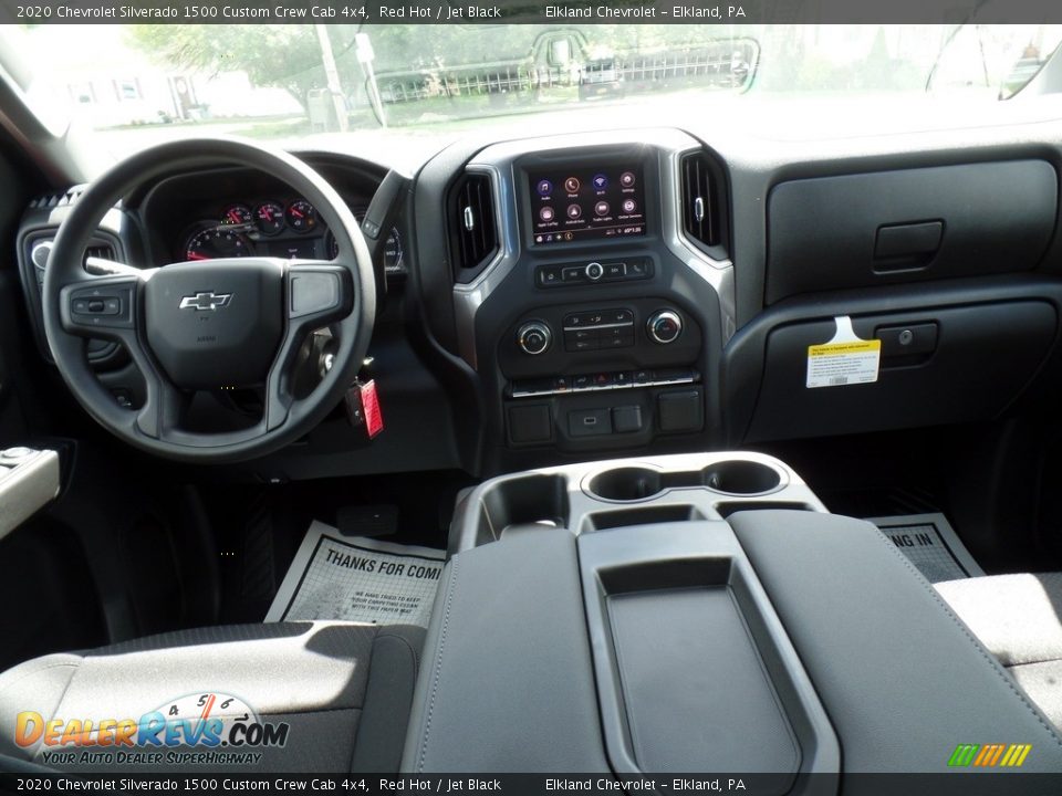 2020 Chevrolet Silverado 1500 Custom Crew Cab 4x4 Red Hot / Jet Black Photo #35