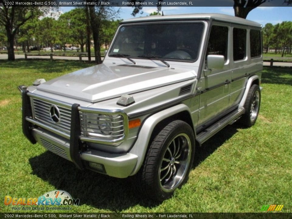 2002 Mercedes-Benz G 500 Brilliant Silver Metallic / Black Photo #1