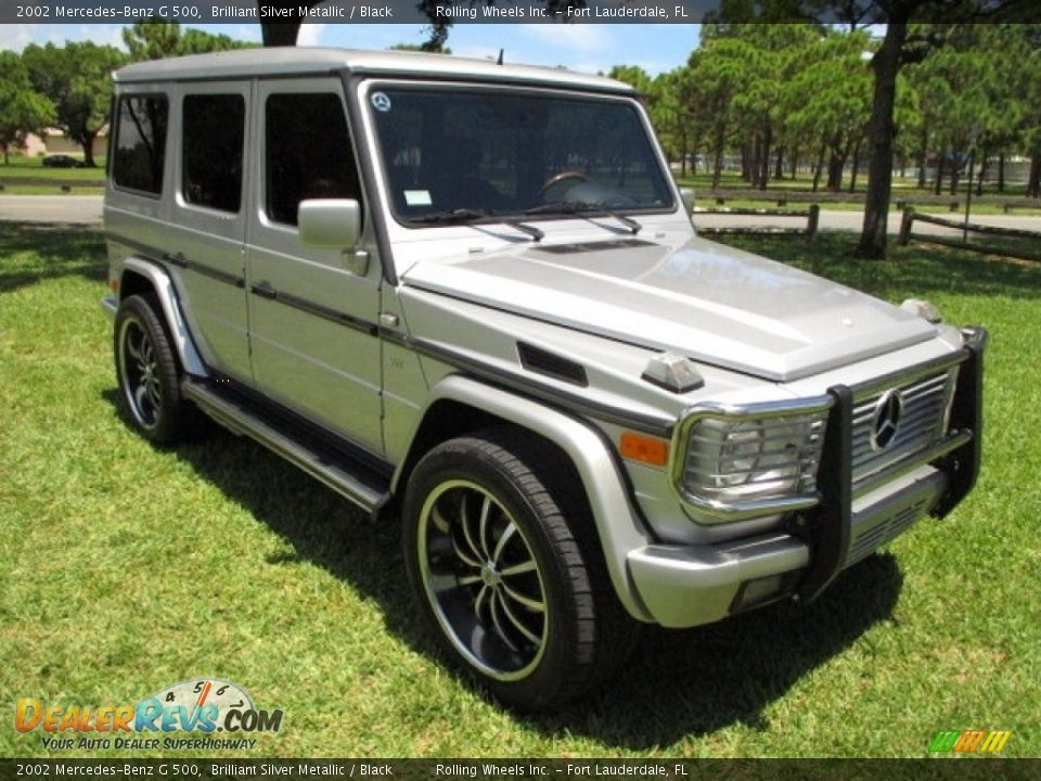 2002 Mercedes-Benz G 500 Brilliant Silver Metallic / Black Photo #13