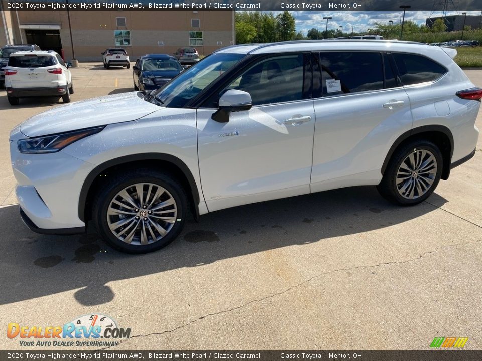 Blizzard White Pearl 2020 Toyota Highlander Hybrid Platinum AWD Photo #1