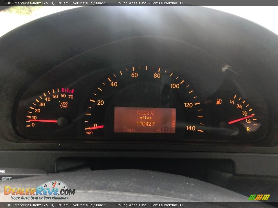 2002 Mercedes-Benz G 500 Brilliant Silver Metallic / Black Photo #34