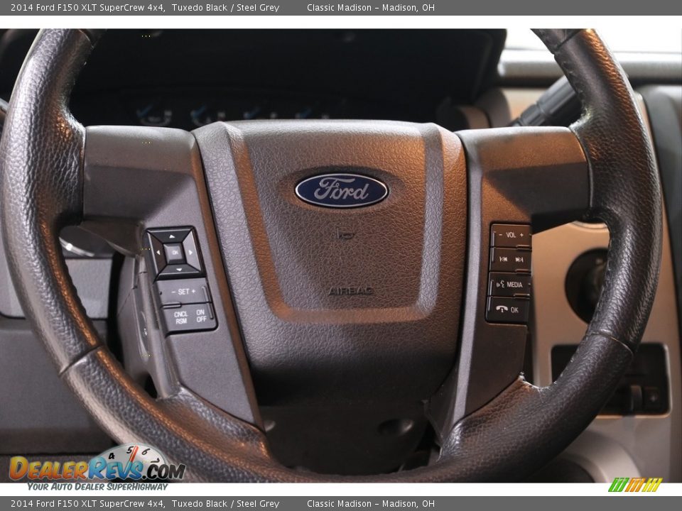 2014 Ford F150 XLT SuperCrew 4x4 Tuxedo Black / Steel Grey Photo #7