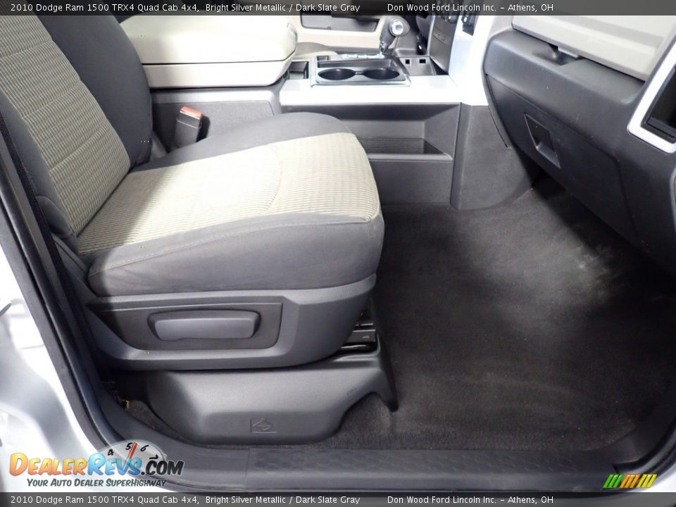2010 Dodge Ram 1500 TRX4 Quad Cab 4x4 Bright Silver Metallic / Dark Slate Gray Photo #35