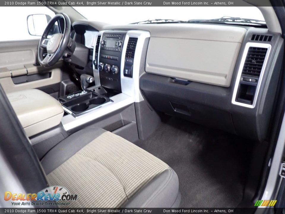 2010 Dodge Ram 1500 TRX4 Quad Cab 4x4 Bright Silver Metallic / Dark Slate Gray Photo #36