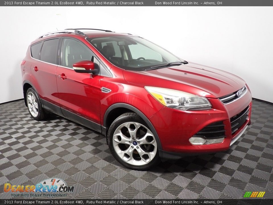 2013 Ford Escape Titanium 2.0L EcoBoost 4WD Ruby Red Metallic / Charcoal Black Photo #2