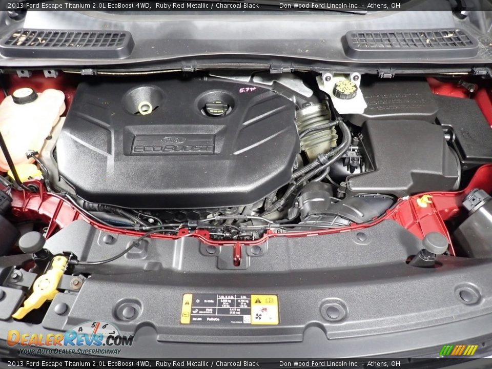 2013 Ford Escape Titanium 2.0L EcoBoost 4WD Ruby Red Metallic / Charcoal Black Photo #6