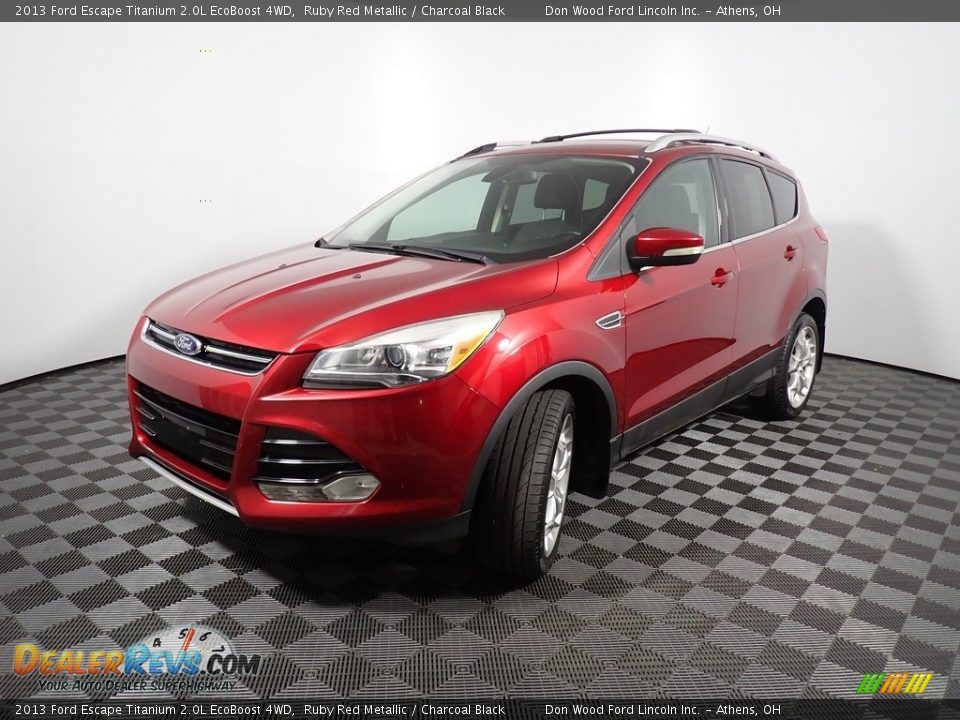 2013 Ford Escape Titanium 2.0L EcoBoost 4WD Ruby Red Metallic / Charcoal Black Photo #7