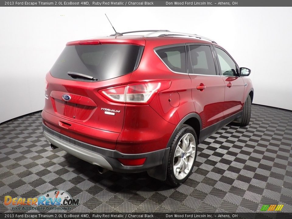 2013 Ford Escape Titanium 2.0L EcoBoost 4WD Ruby Red Metallic / Charcoal Black Photo #15