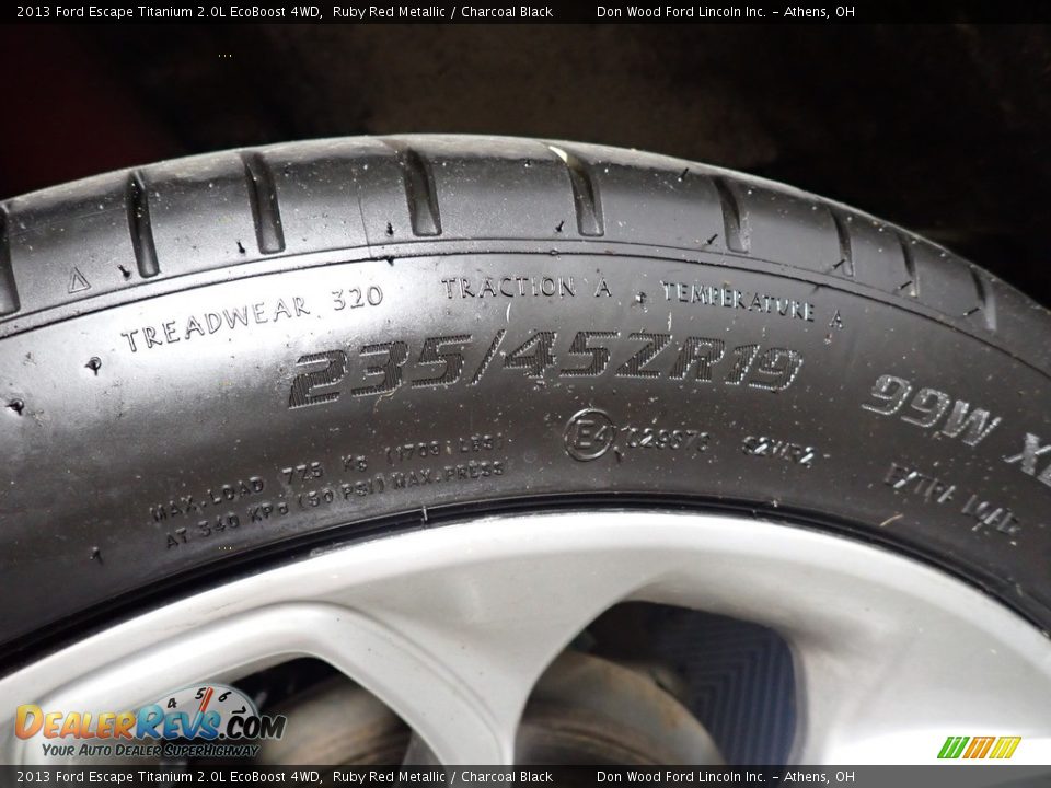 2013 Ford Escape Titanium 2.0L EcoBoost 4WD Ruby Red Metallic / Charcoal Black Photo #17