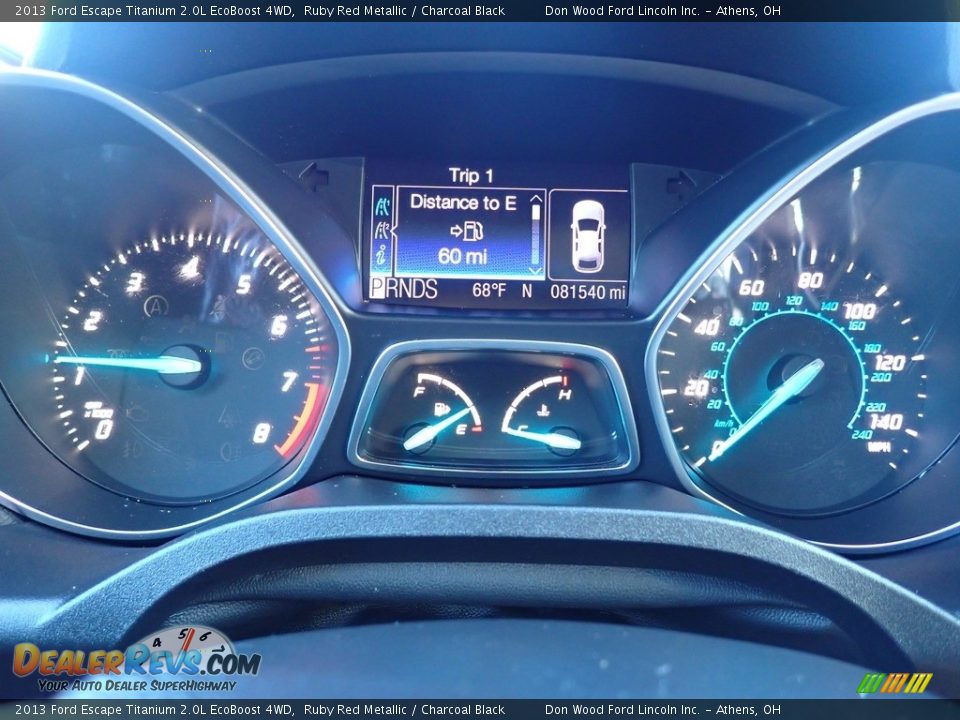2013 Ford Escape Titanium 2.0L EcoBoost 4WD Ruby Red Metallic / Charcoal Black Photo #21