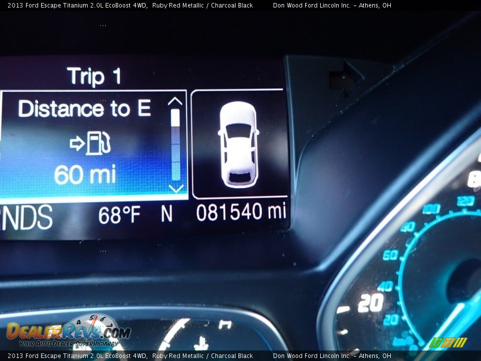 2013 Ford Escape Titanium 2.0L EcoBoost 4WD Ruby Red Metallic / Charcoal Black Photo #22